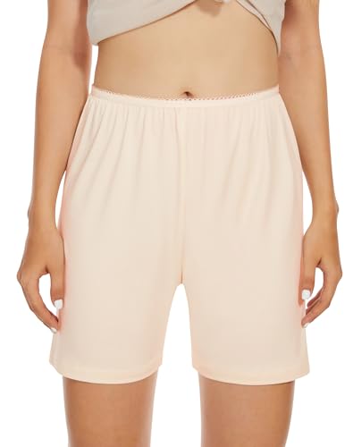 Image of MANCYFIT Bloomers Shorts for Women Pettipants for Under Dresses Flat Edge Culottes Slip Shorts