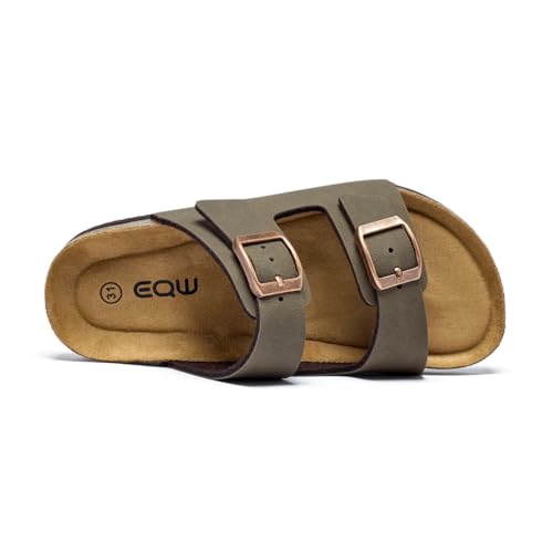 EQW Kids Sandals with Cork Footbed,Boys&Girls Slides,Hiking,Non-slip,Adjustable Buckle for Indoor & Outdoor Summer2