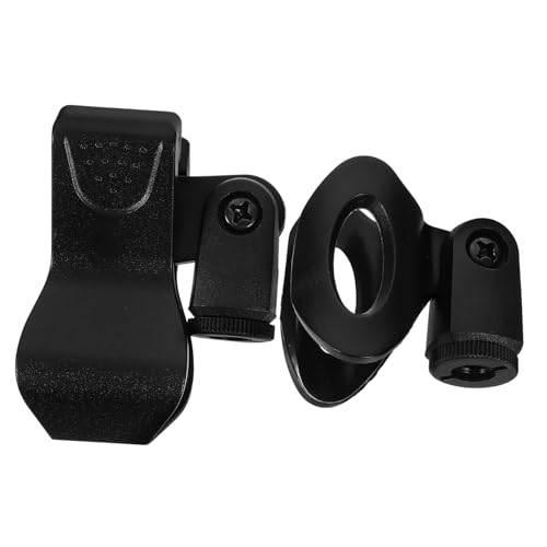 Toyvian Abrazaderas Para Micrófono De Resorte, Soporte Para Micrófono De Mano Clip Perforado, Paquete De 2 Unidades, Accesorio Versátil Para Montaje y Uso Estudio o Presentaciones