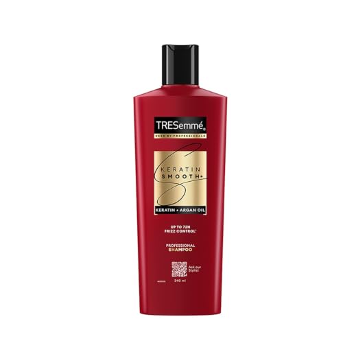 Keratin Smooth Shampoo 340 ML | 72H Frizz Control with Keratin Protein & Argan Oil | Paraben Free Smoothening Shampoo for Dry & Frizzy Hair