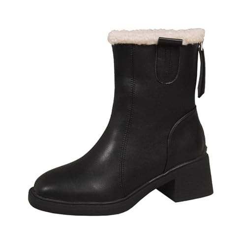Bottines à talon haut bout pointu zip latéral chaussure noire femme 36