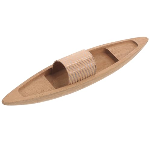 Totority Wooden Miniature Boat Model Rustic Nautical Decor for Desktop Lightweight and Wooden Craft Home Living Room Bedroom Beach Themed Decoration