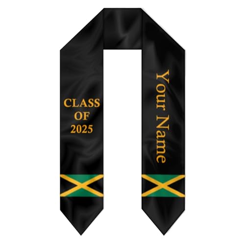 Voltexia Jamaica Graduation Stole Custom National Flag Graduation Stole Country Flag Graduation Sash Class of 2025 72