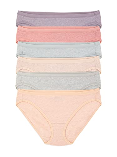 Felina Organic Cotton Bikini Underwear for Women - Bikini Panties for Women, Seamless Panties for Women (6-Pack) (Fields of Joy, X-Small)