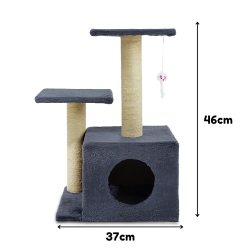 Chalesco American Pets Arranhador Torre Dupla com Toca para Gatos