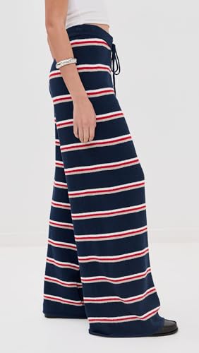 LE BOP Women's Striped Wide Leg Pants4