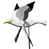 【Múltiples usos】Este molino de viento de gaviota agrega un color brillante a la decoración de su jardín y patio, ampliamente utilizado en la decoración de patios, jardines, macizos de flores, césped, fiestas