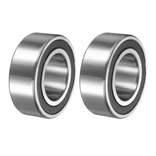 sourcing map 2Pcs 3209-2RS/5209-2RS Double Row Sealed Angular Contact Ball Bearing, 45 x 85 x 30.2mm Ball Bearings for Electric Motor, Pumps, Compressors, Agricultural Machinery