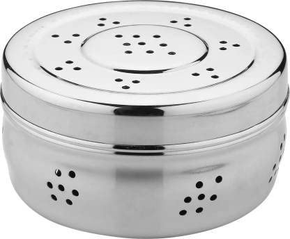 Stainless Steel Multipurpose Dabba Tiffin Storage Dhaniya Pudina Box Holes Design Breathable Storage Container for Kitchen Use-image-5