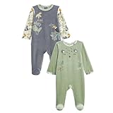 75% coton, 25% polyester Petit Béguin - Lot de 2 Pyjamas bébé en Velours Boavista