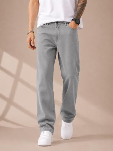 Image of Men's Comfortable Casual Denim Jeans || Straight Fit (Jean) for Men || Regular Fit Mid Rise Flat Front Full Length Jeans for Men| Modern & Fashionable for Casualwear