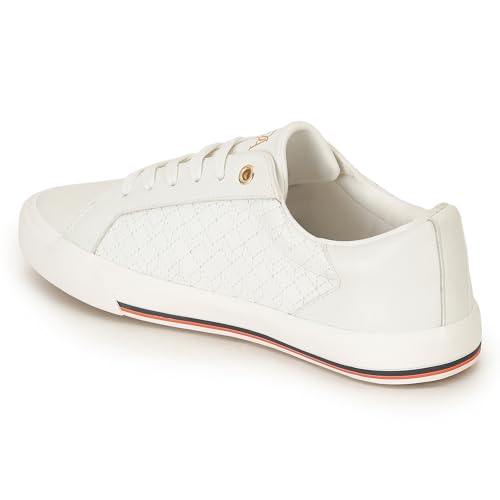 Image of U.S. Polo ASSN. Heidi 2.0 White Sneakers Shoes with Quilting Detail