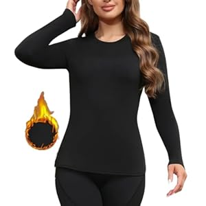 Nakloe – Camiseta termica Mujer – Camiseta Interior termica – Camiseta termica Mujer Manga Larga – Elastica y Afelpada