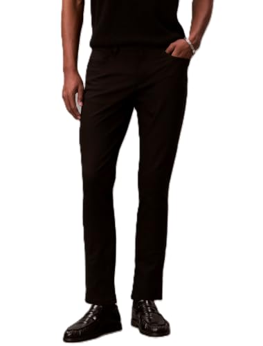 Image of Calvin Klein Men's Move 365 Stretch Slim Fit Wrinkle Resistant Tech Woven Pant