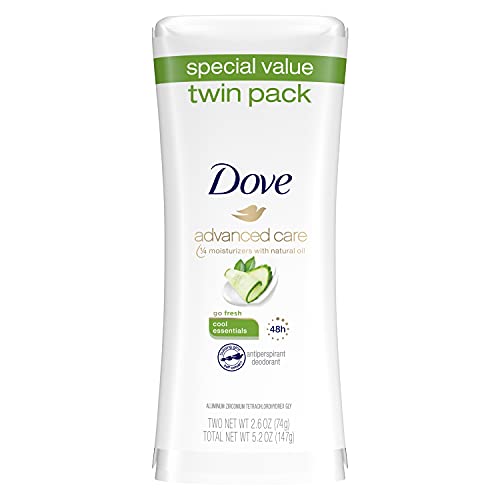Dove Advanced Care Antiperspirant Deodorant Stick For Women, Cool Essentials, For 48 Hour Protection And Soft And Comfortable Underarms, 2.6 Oz, 2 Count #TOP14