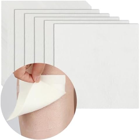 4"x4" Calcium Alginate Dressing for Draining Wound Edema Diabetic Ulcers Leg Foot Non-Adhesive Alginate Guaze Pad, Absorb Drainage Promote Healing Pack of 10 Cover