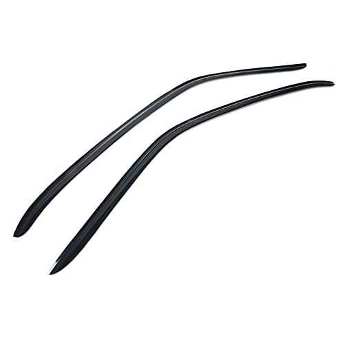 FREEMOTOR802® Tape-on Side Window Visors Wind Deflectors Rain Guards Vent Visors, Compatible with 2002-2007 Subaru Impreza WRX STI Sedan, Slim Style Smoke Tinted Acrylic 2 Pieces - Thumbnail 5