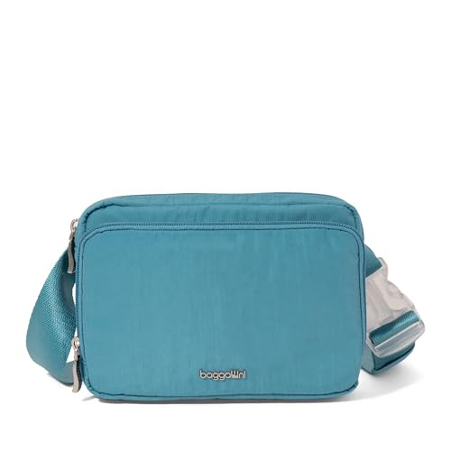 Image of Baggallini Modern Belt Bag 5x8 Travel Fanny Pack Sling Bag Waistpack w /RFID Card Holder Water-resistant Crossbody Bag