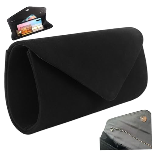 Sac de soirée chic et pochette de mariage en velours avec chaîne - 4