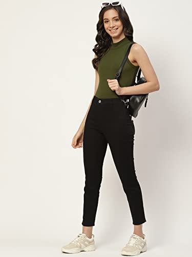 Image of Women Solid Super Soft streachable Cotton Blended Crop Top