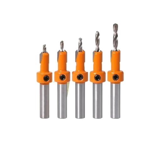 Generisch 8mm Schaft Senker Bohrer Set (2.8-4mm)
