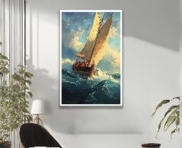 Peinture de paysage marin pour mur vide salon et affiche devoiler