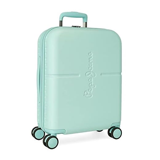 Pepe Jeans Highlight, Equipaje De Mano Mujer, Turquesa, 40x55x20 Cms