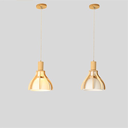 Lustre en bois massif pour plafond bas manque de chaleur intérieure - 5