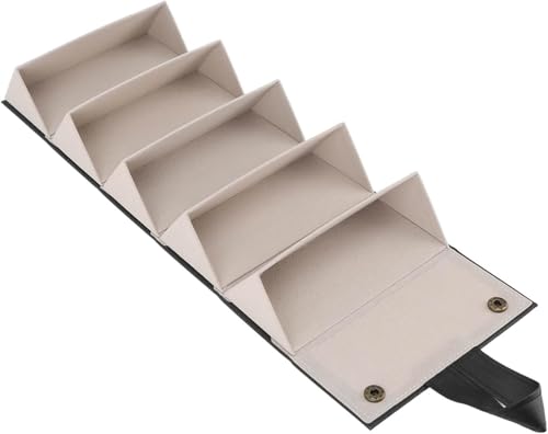 Image of Travel Sunglasses Organizer 5 Slots, Multiple Sunglasses Travel Case, Hanging Sunglasses Case, Foldable Eye Glasses Holder, Portable Eye Glasses Case, Multiple Pairs Eyeglasses Storage Box