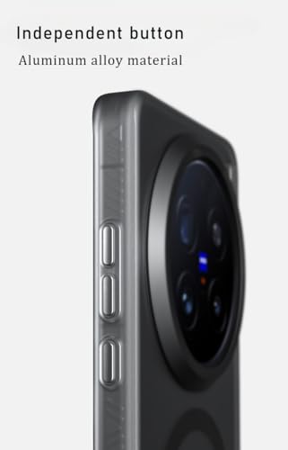 Gruattreay Frosted Case Compatible with Vivo X200 Pro, Shock and Drop Resistant Cover with Magnetic Suction and Four Corner Built-in Airbags Cover for Vivo X200 Pro (Black)