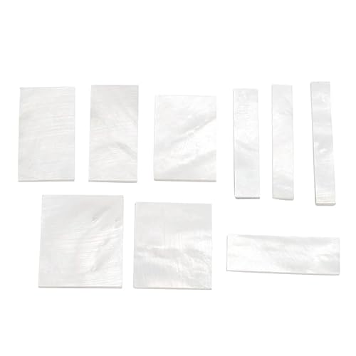 BESTonZON Diy Guitar Parts 9pcs Inlays Fretboard Inlay Markers Shell Material for Guitar Fretboard
