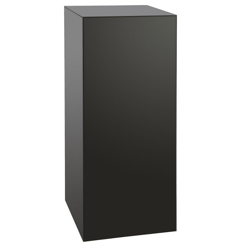 Image of shopPOPdisplays Black Economy Display Pedestal - Expanded PVC - Lightweight, Portable & Durable for Events, Trade Shows - 50 lb. Capacity (18 inch W x 18 inch L x 42 inch H)