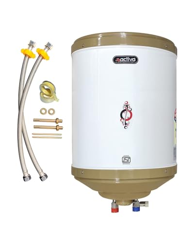 Image of ACTIVA Amazon 35L Storage Water Heater | 2kW ISI Element | Anti-Rust Coated Tank | ABS Body | Adjustable Thermostat | BEE 5 Star Rated | Free Installation Kit | 2 Year Warranty (Ivory)