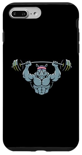 �W���̋ؗ̓t�@���̂��߂�Rhinoceros�E�G�C�g���t�e�B���O�O���t�B�b�N�B �X�}�z�P�[�X iPhone 7 Plus/8 Plus �p