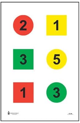 Discretionary Command Training Target (Version 4-A) Black, Blue, red, Yellow - Size: 23" x 35"