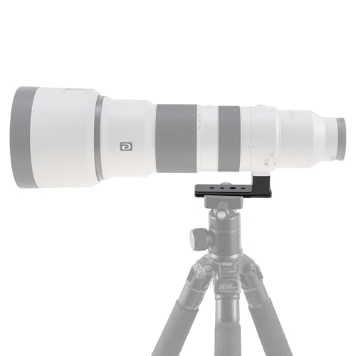 Pie de lente de reemplazo Fotga para Sony FE 400-800mm F6.3-8 G OSS SEL400800G, compatible con abrazadera de cabeza de trípode Arca Swiss, base con orificios 1/4"-20 y 3/8"-16, tornillos de seguridad miniatura 6