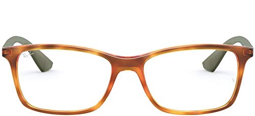 Image of Ray-Ban Unisex Clear Lens Square Frames - 0RX7047