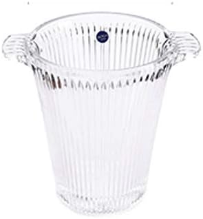 Crystal Ice Bucket Wine Barrel Cooler Hotel Bar Club Tongs Lead-Free Glassware