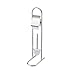 Produktbild axentia WC-Garnitur Emil in Silber, WV-Bürstenhalter mit WC-Papierrollenhalter aus Eisen, rostfreies WC-Accessoire verchromt