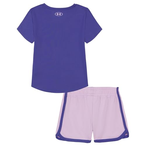 Image of Under Armour Girl's 2-Piece Short Sleeve Graphic Tee and Shorts Set, Outdoor Collection