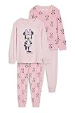 C&A Kinder Mädchen Pyjamas Pyjama Regular Fit Motivprint|Unifarben|Bedruckt Minnie Maus rosa 104