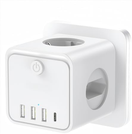 7en 1 Ladron Múltiples Tomas USB,Ladron Enchufes Múltiple con 2 E...