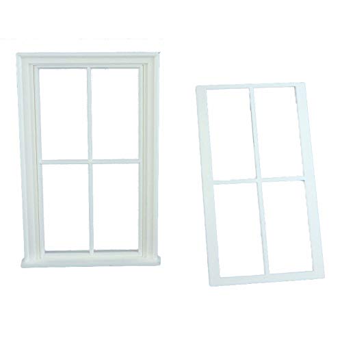 Melody Jane Puppenhaus Buntglas-Fensterblatt – Miniatur-Fensterverglasung 1:24, Mehrfarbig, Acryl, Für Viktorianische Häuser