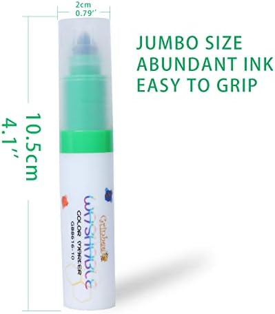 Grinbee Ultra Clean Washable Marker, Broad Tips, Safe No odor Non-toxic, Gift for kids, set of 24 colors