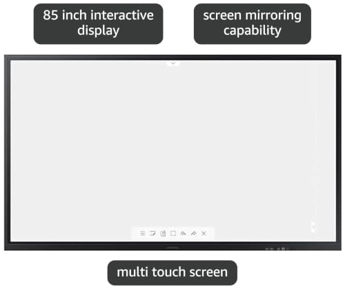 Image of Samsung Business Samsung Flip 2 WM85R 85 Inch Digital Flipchart for Business 4K UHD 3840x2160 with Touch Screen, Wi-Fi, HDMI, USB and 3-Yr Wrnty (LH85WMRWLGCXZA)