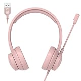 Masajoy Kabelgebundene Kopfhörer mit Mikrofon, USB-Headset