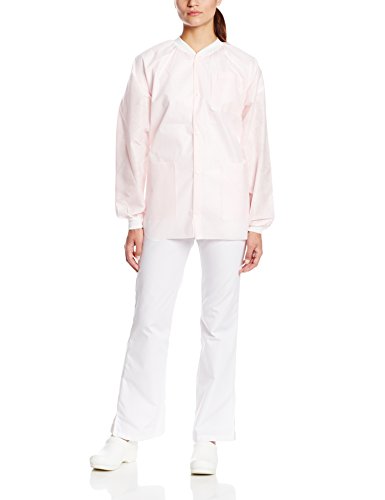 ValuMax 3630LPL Extra-Safe, Wrinkle-Free, Noble Looking Disposable SMS Hip Length Jacket, Light Pink, L, Pack of 10