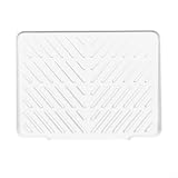 Alfombrilla de secado de platos de silicona antideslizante con borde de drenaje...
