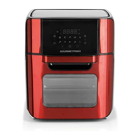 GOURMETmaxx Digitale XXL Heißluftfritteuse 12 Liter | Frittieren ohne Fett, Zubehör ist spülmaschinengeeignet | Edelstahl Design, 10 Programme und Timerfunktion Cover
