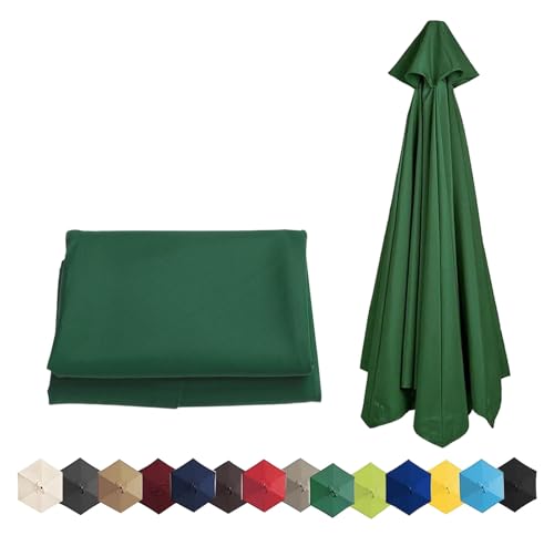 2m 2.30m 2.7m 3.0m Replacement Parasol Canopy for 6 Arms/8 Arms, Parasol Replacement Cover Anti-UV Waterproof, Umbrella Replacement Fabric for Garden, Patio, Outdoor, Pool, Beach(Turquoise,2.0m/8 Arms